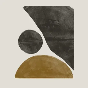 Abstracte Harmonie: Een Moderne Minimalistische Compositie posters & art prints door THE MIUUS STUDIO - Premium Poster - 50x70 Certifié