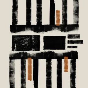 Abstracte Harmonie: Een Moderne Minimalistische Compositie posters & art prints door THE MIUUS STUDIO - Premium Poster - 50x70 Offre Exclusive