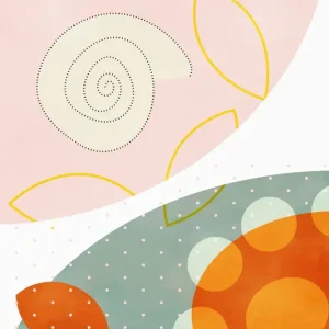 Achat Immédiat Speelse Harmonie: Een Speelse Abstracte Compositie posters & art prints door Ana Rut Bre - Premium Poster - 50x70