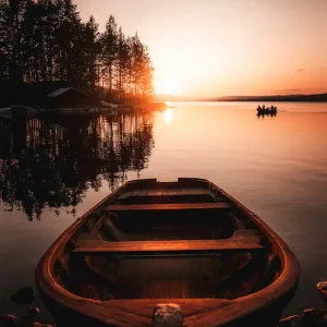 Zonsondergang in Hälsingland posters & art prints door Daniel Hedquist - Premium Poster - 50x70 Soldes