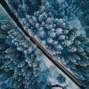 Winterfahrt posters & art prints door Tobias Ritz - Premium Poster - 50x70 Livraison Gratuite