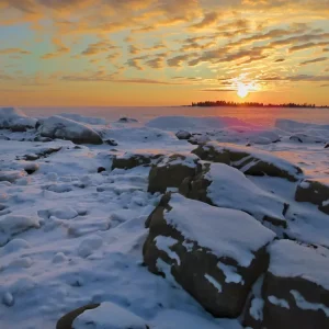 Zonsondergang bij het Kussen posters & art prints door Peter Näslund - Premium Poster - 50x70 Produit De Marque