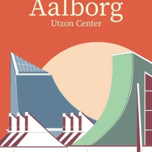 Aalborg - Utzon Centrum posters & art prints door Anders Holmsgaard Andersen - Premium Poster - 50x70 Commande En Gros