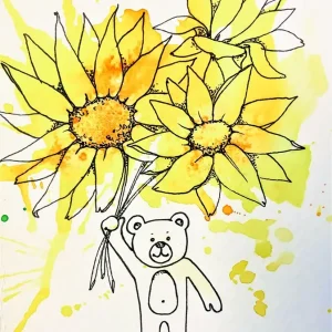 Zonnig Beer Boeket posters & art prints door Anda Bieza - Premium Poster - 50x70 Achetez Aujourd’hui