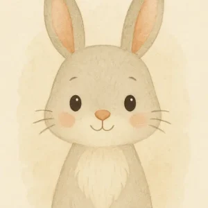 Zacht konijn in aquarel posters & art prints door Marcus Aronsson - Premium Poster - 50x70 Réduction