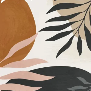 Abstract Art With Leaves posters & art prints door ThingDesign - Premium Poster - 50x70 Acheter Direct