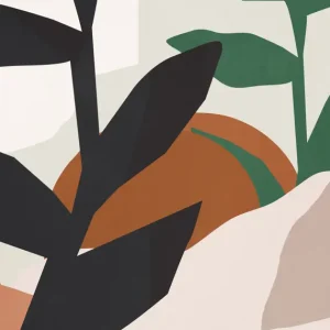 Abstract Art Tropical Leaves posters & art prints door ThingDesign - Premium Poster - 50x70 Remise