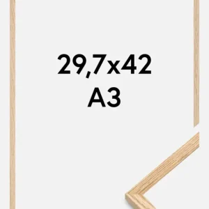 Achat Immédiat Fotolijst Smal Eikenhout 29,7x42 cm (A3)