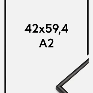 Paiement Sécurisé Fotolijst Scandi Matt Zwart 42x59,4 cm (A2)