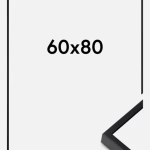 Aluminium Fotolijst Zwart 60x80 cm Pas Cher