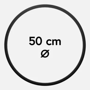 Offre Limitée Ronde Fotolijst Zwart 50 cm Ø