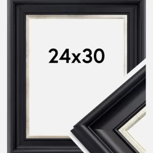 Vente Flash Fotolijst Dalarna Zwart-zilver 24x30 cm