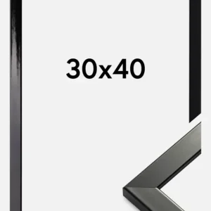 Affaire À Saisir Fotolijst Uppsala Zwart Hoogglans 30x40 cm