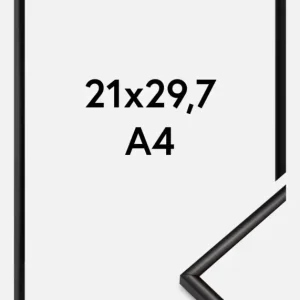 Livraison Gratuite Fotolijst Scandi Matt Zwart 21x29,7 cm (A4)