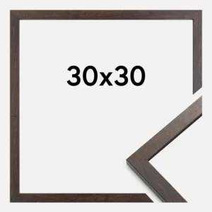 Certifié Fotolijst Trendy Acrylglas Walnoot 30x30 cm