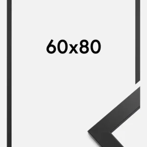 Vente Flash Fotolijst Black Wood Premium Ontspiegeld 60x80 cm