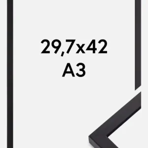 Satisfait Ou Remboursé Fotolijst Torrance Mat Ontspiegeld Glas Zwart 29,7x42 cm (A3)