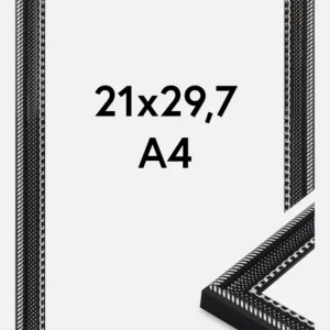 Achat Immédiat Fotolijst Trellis Zwart 21x29,7 cm (A4)