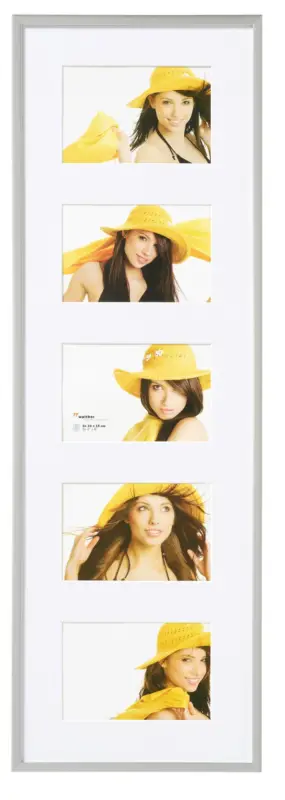 Top Vente New Lifestyle Collagelijst Glas Zilver - 5 Bilder (10x15 Cm)