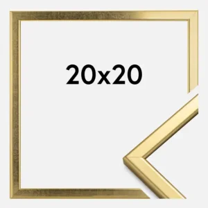 Fotolijst Slim Mat Ontspiegeld Glas Goud 20x20 cm Offre Spéciale
