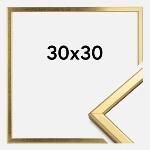 Nouvel Arrivage Fotolijst Slim Mat Ontspiegeld Glas Goud 30x30 cm