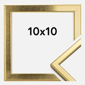 Fotolijst Slim Mat Ontspiegeld Glas Goud 10x10 cm Réduction