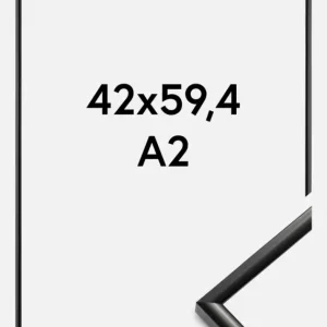 Fotolijst New Lifestyle Glas Zwart 42x59,4 cm (A2) Commander Maintenant