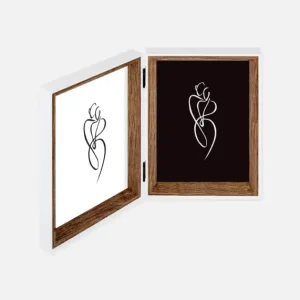 Silhouette Vouwlijst Glas Noten 10x15 cm - 2 Afbeeldingen Prix Réduit