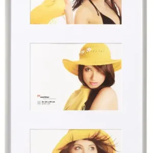 New Lifestyle Collagelijst Glas Zilver - 3 Bilder (15x20 Cm) Affaire À Saisir