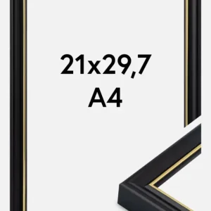 Prix Réduit Fotolijst Canterbury Zwart 21x29,7 cm (A4)