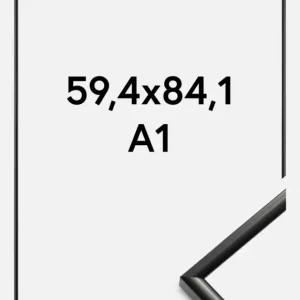 Fotolijst New Lifestyle Glas Zwart 59,4x84,1 cm (A1) Remise
