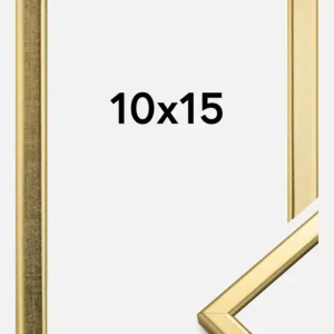 Prix Bas Fotolijst Slim Mat Ontspiegeld Glas Goud 10x15 cm