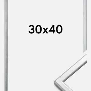Meilleure Vente Fotolijst Slim Mat Ontspiegeld Glas Zilver 30x40 cm