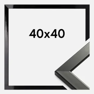 Vente Flash Fotolijst Uppsala Zwart Hoogglans 40x40 cm