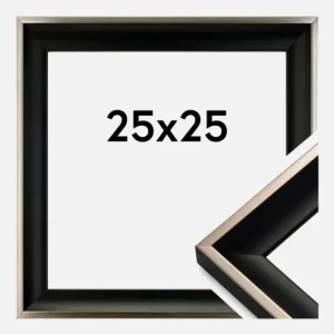 Usine Directe Fotolijst Öjaren Zwart-zilver 25x25 cm