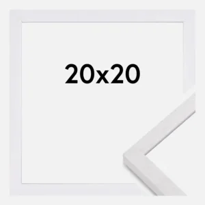 Fotolijst Glendale Mat Ontspiegeld Glas Wit 20x20 cm Paiement Sécurisé