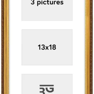 Abisko Collagelijst IX Goud - 3 Foto's (13x18 cm) Bon Marché