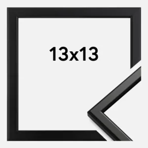 Fotolijst Slim Mat Ontspiegeld Glas Zwart 13x13 cm Soldes