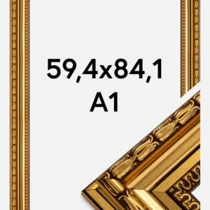 Fotolijst Birka Premium Glas Goud 59,4x84,1 cm (A1) Solde