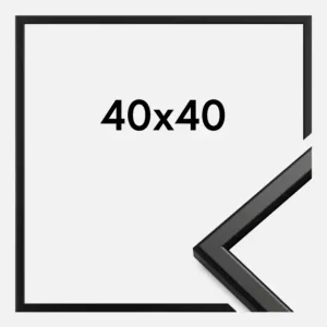 Prix Choc Fotolijst Slim Mat Ontspiegeld Glas Zwart 40x40 cm