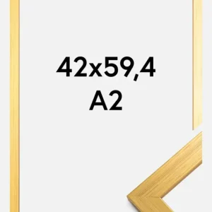 Achat Immédiat Fotolijst Glas Gold Wood 42x59,4 cm (A2)