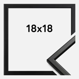 Remise Fotolijst Slim Mat Ontspiegeld Glas Zwart 18x18 cm