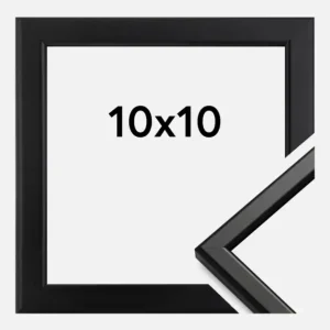 Certifié Fotolijst Slim Mat Ontspiegeld Glas Zwart 10x10 cm
