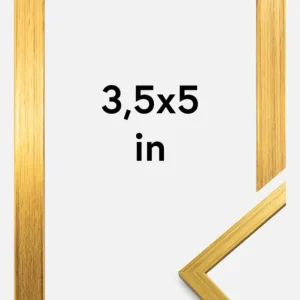 Authentique Fotolijst Edsbyn Glas Goud 3,5x5 Inches (8,89x12,7 cm)