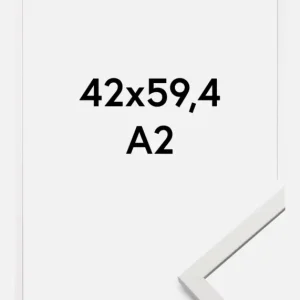 Vente Flash Fotolijst Edsbyn Glas Wit 42x59,4 cm (A2)