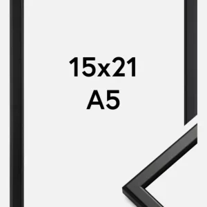 Fotolijst Slim Mat Ontspiegeld Glas Zwart 15x21 cm (A5) Petit Prix