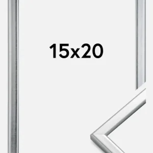 Fotolijst Slim Mat Ontspiegeld Glas Zilver 15x20 cm Prix Bas