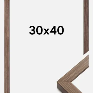 Authentique Fotolijst Elegant Box Glas Bruin 30x40 cm