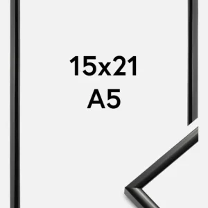 Fotolijst New Lifestyle Glas Zwart 15x21 cm (A5) Retour Gratuit