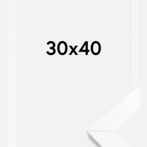 Certifié Fotolijst Stockholm Glas Wit 30x40 cm